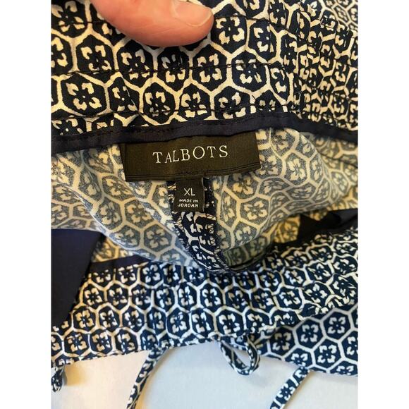 Talbots Pants Womens Size XL Indiglo Blue Honey Lightweight Dressy Summer Office - Picture 12 of 13